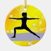 Geschiktheid! Yoga - Warrior - SRF Keramisch Ornament (Voorkant)