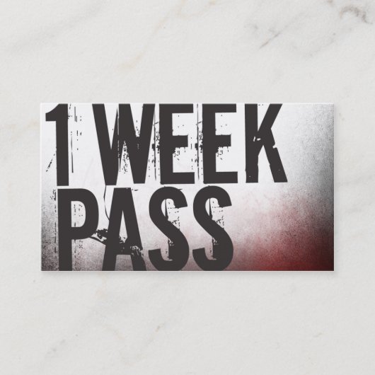 Geschiktheidsklasse Visitekaartje één week (Voorkant)