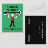 Geschiktheidsopleiders voor gewichtstoename visitekaartje (Voorkant / Achterkant)