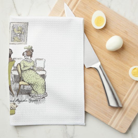 Geschil in vexing - Jane Austen Pride & Prejudice Theedoek (Quarter Fold)