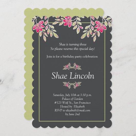 geschilde bladeren kaart (Voorkant / Achterkant)