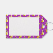 Geschilde gele banaan pixel art patroon cadeaulabel (Voorkant (Horizontaal))