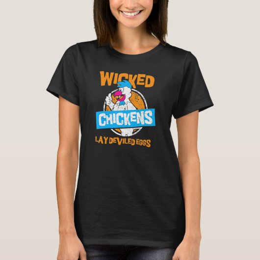 Geschilde kippen Lay Deviled Eggs Boerderij T-shirt (Voorkant)