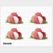 Geschilde lychevruchten rechthoekige sticker (Vel)