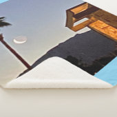 Geschilde Maan 🌙 En Palmboom 🌴 Sherpa Deken (3/4)