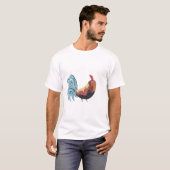 geschilde rooster t-shirt (Voorkant volledig)
