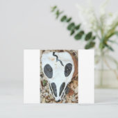 geschilde schedel briefkaart (Staand voorkant)