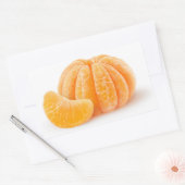 Geschilde tangerine rechthoekige sticker (Envelop)