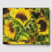 geschilde zonnebloemen gastenboek (Achterkant)