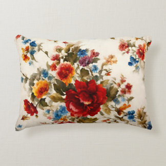 Geschilderd Еlegant & Delicate Kleurrijke Zomerblo Accent Kussen