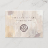Geschilderd Abstract Elegant Cadeaubon en Logo Kortingskaartje (Voorkant)