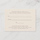 Geschilderd Abstract Elegant Cadeaubon en Logo Kortingskaartje (Achterkant)