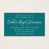 Geschilderd Afstudeerder | Aankondiging Blauwgroen (Achterkant)