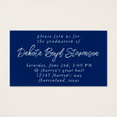 Geschilderd Afstudeerder | Blue Splatter aankondig Visitekaartje (Achterkant)