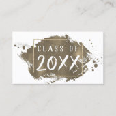 Geschilderd Afstudeerder | Gouden Sepia Splatter p Contactkaartje (Voorkant)