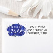 Geschilderd Afstudeerder | Retouradres blauwe verf Etiket (Insitu)