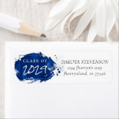 Geschilderd Afstudeerder | Retouradres blauwe verf Etiket (Insitu)