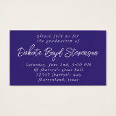 Geschilderd Afstudeerder | Violet Afstuderen aanko Visitekaartjes (Achterkant)