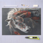 Geschilderd Amerikaans Indisch Paard Decoupage Tissuepapier (Craft)