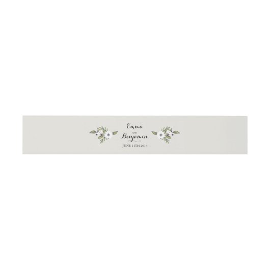 Geschilderd Anemones - uitnodigingsbuikband Uitnodigingen Wikkel (Vlak)