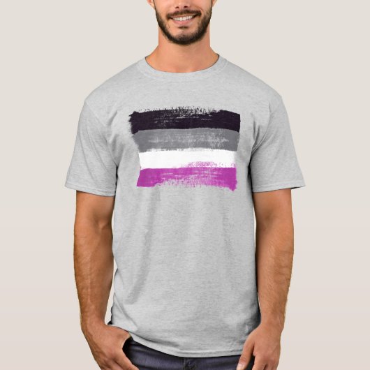 Geschilderd Asexual Pride T-shirt (Voorkant)