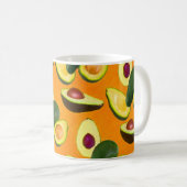 Geschilderd Avocado Patroon Koffiemok (Voorkant rechts)