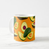 Geschilderd Avocado Patroon Koffiemok (Voorkant links)