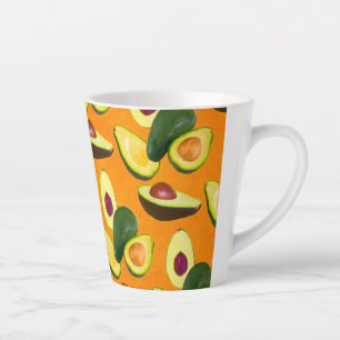 Geschilderd Avocado Patroon Latte Mok
