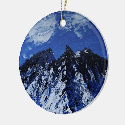 Geschilderd bergkunst ornament (Links)