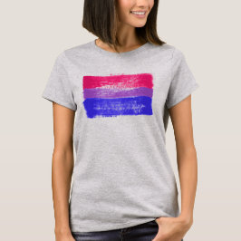 Geschilderd Biseksueel Pride T-shirt