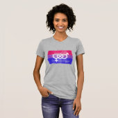 GESCHILDERD BISEKSUEEL SYMBOOL PRIDE VLAG T-SHIRT (Voorkant volledig)