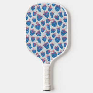 Geschilderd Blauw Aardbeien Pickleball Paddle