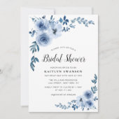 geschilderd blauw floreel Vrijgezellenfeest Kaart (Voorkant)