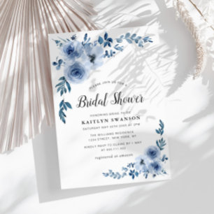 geschilderd blauw floreel Vrijgezellenfeest Kaart