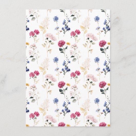 Geschilderd Bloemig Kalligrafie Monogram Wapen Ele Menu (Achterkant)