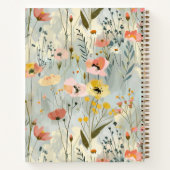 Geschilderd bloemmotief Monogram Journal Notitiebo Notitieboek (Achterkant)