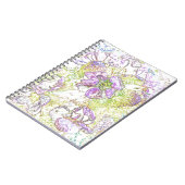 geschilderd bloempatroon notitieboek (Linkerzijde)
