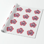 Geschilderd bloemsteen inpakpapier, 30 in x 6 ft cadeaupapier (Uitgerold)