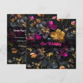 Geschilderd boeket bruiloft uitnodiging (Voorkant / Achterkant)