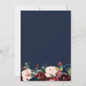 Geschilderd Bourgondië & Navy bloemenschip Vrijgez Kaart (Achterkant)