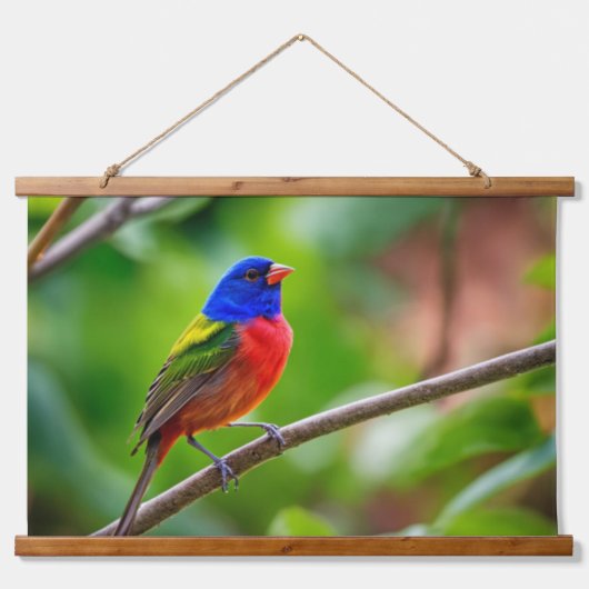 Geschilderd Bunting Wall Tapestry Hangend Wandkleed (Voorkant)