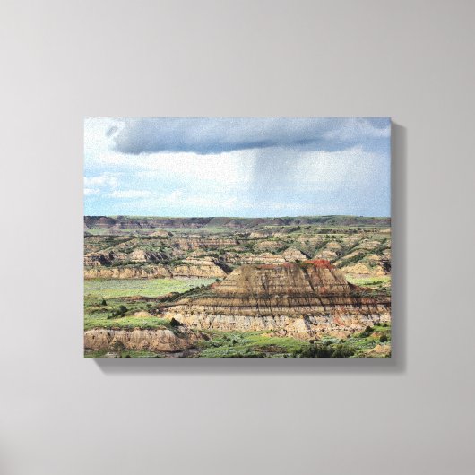 Geschilderd Canyon in de Bandlands van North Dakot Canvas Afdruk (Voorkant)