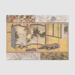 Geschilderd Coromandel veranderend scherm Tissuepapier