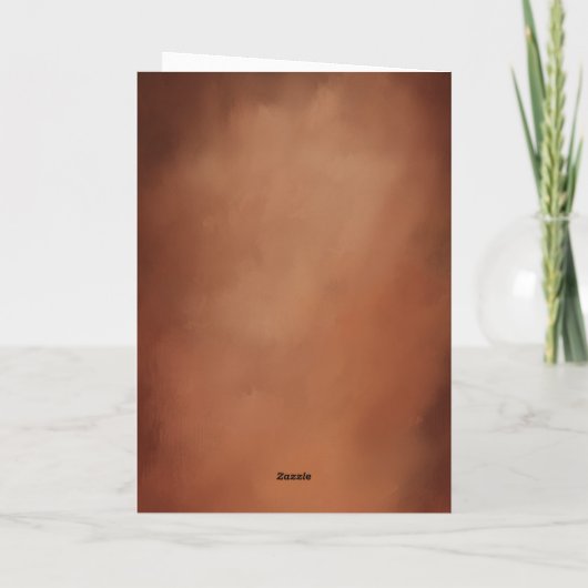 Geschilderd dank dat u Caramel Brown heeft gevouw Feestdagen Kaart (Achterkant)