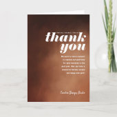 Geschilderd dank dat u Caramel Brown heeft gevouw Feestdagen Kaart (Voorkant)