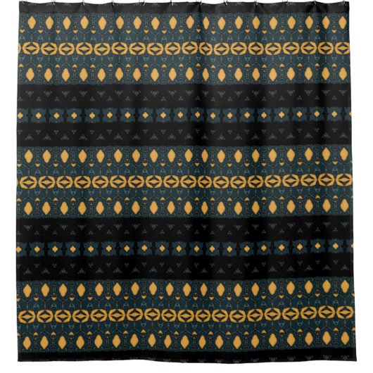 Geschilderd denim 2 douchegordijn (Voorkant)