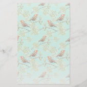 geschilderd Europees Robin vogelpatroon Briefpapier (Achterkant)