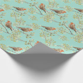  geschilderd Europees Robin vogelpatroon Cadeaupapier (Hoek)