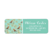 geschilderd Europees Robin vogelpatroon Etiket (Voorkant)