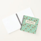  geschilderd Europees Robin vogelpatroon Notitieboek (Binnen)